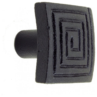 Square Maze Cabinet Hardware Iron Cabinet Knob Black Pack of 2