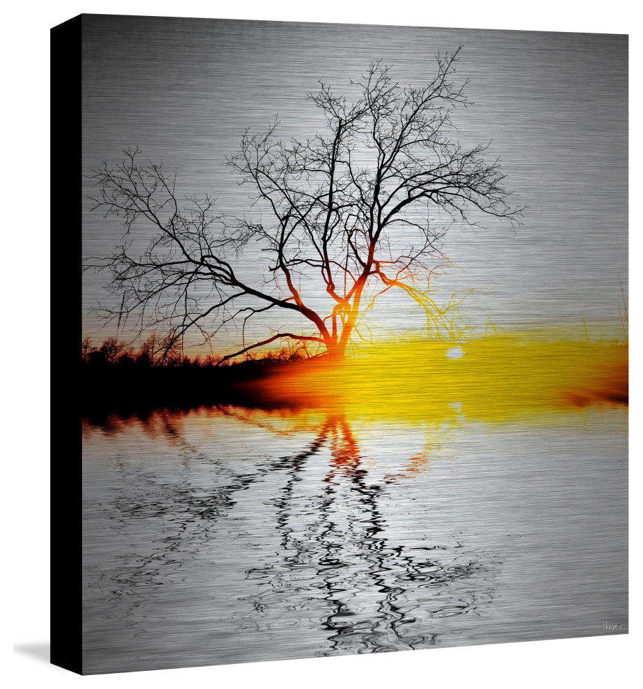 "Killaloe" UV Ink Print on Brushed  Aluminum, 32"x32"