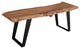 Timbergirl solid wood live edge Bench, 60"