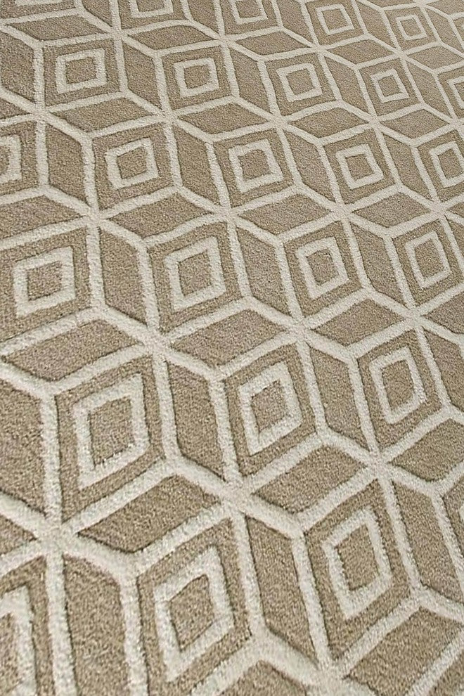 Hand Tufted Beige Wool Area Rug