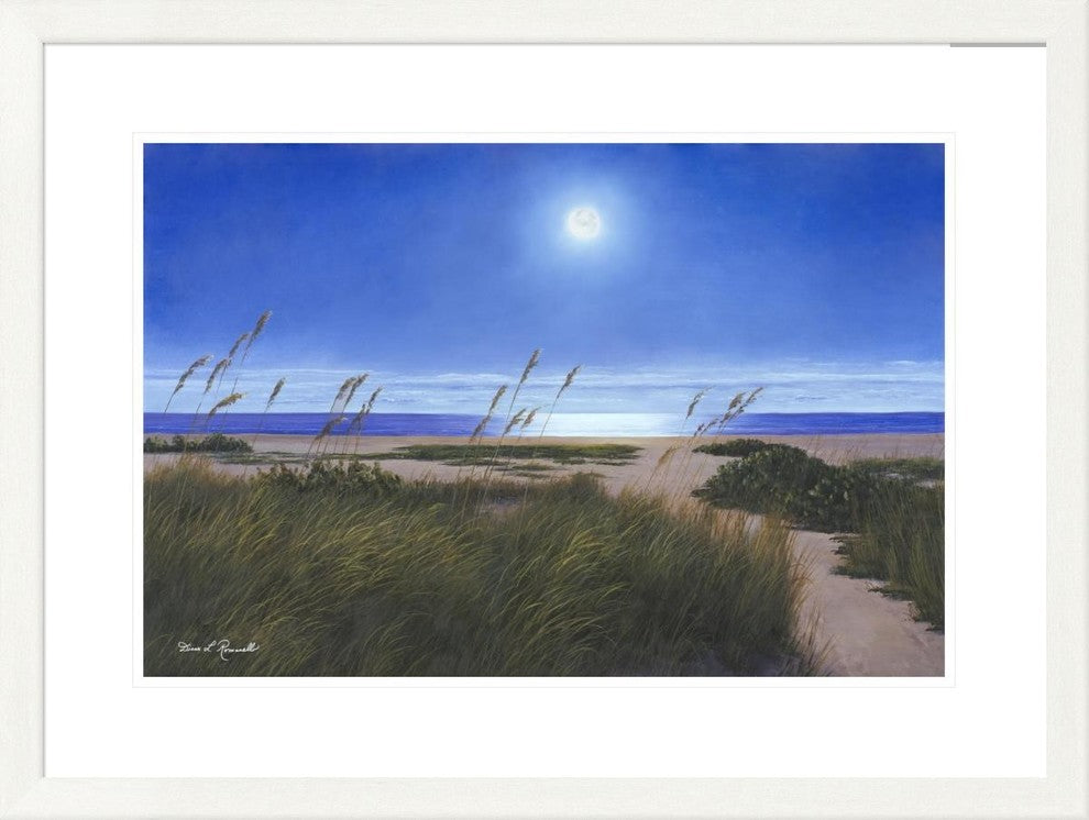 "Blue Moon" Framed Digital Print by Diane Romanello, 33x25"