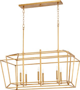 Quorum International 8507-6 Monument 6 Light 20"W Chandelier - Gold Leaf