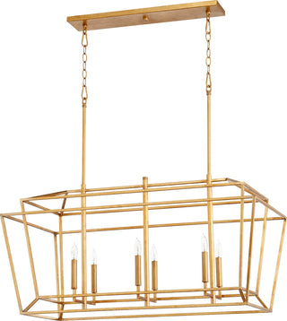 Quorum International 8507-6 Monument 6 Light 20"W Chandelier - Gold Leaf