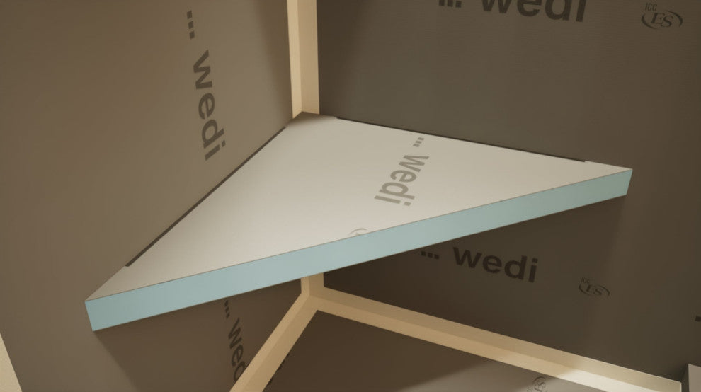 The Original™ Floating Corner Shower Bench Kit with Wedi Building Boards, 24