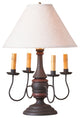 Jamestown Lamp in Hartford Black and Red with Shade