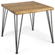 GDF Studio Audrey Indoor Acacia Wood Dining Table, Teak Finish/Rustic Metal