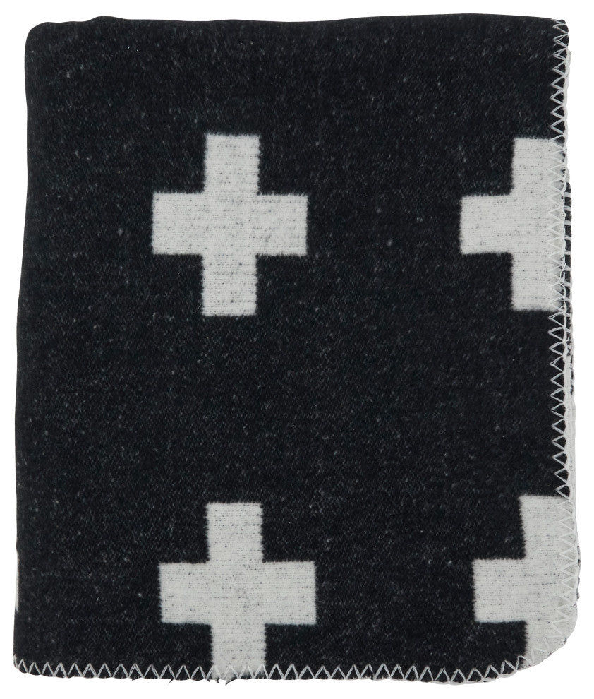 Reversible Plus Sign Design Throw