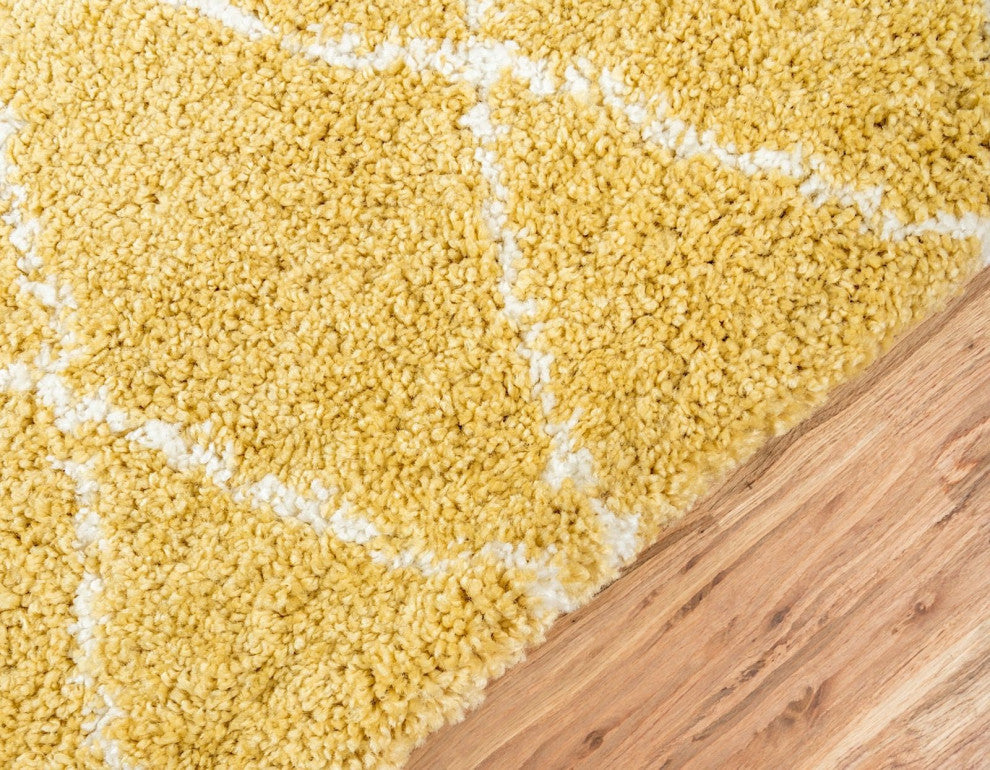 Shag Moroccan Shag 4'x6' Rectangle Saffron Area Rug