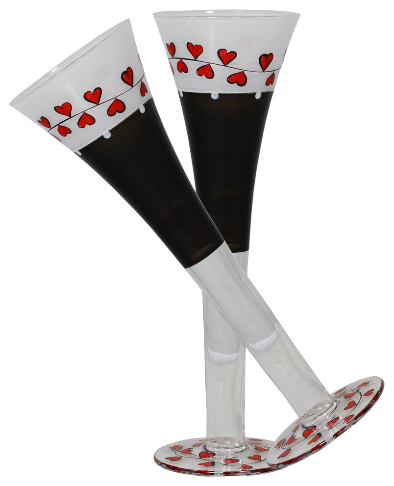 Heart Vine Hollow Flute, Set of 2