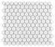 Metro 1" Hex Porcelain Mosaic Floor and Wall Tile, Glossy White