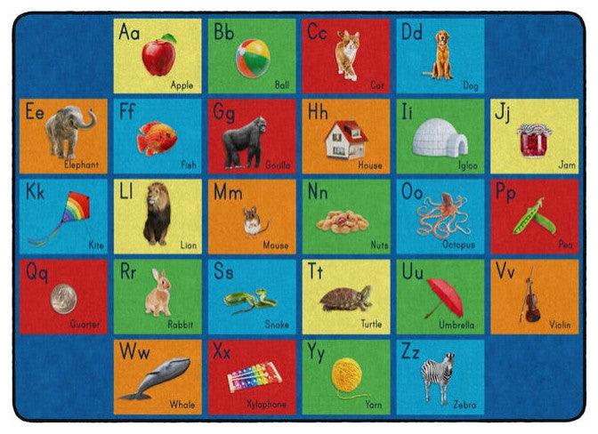 Flagship Carpets FA1019-58FS 10'6x13'2 My Alphabet/Multi Rug