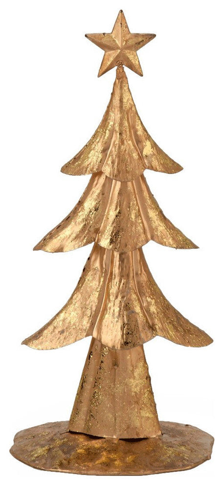 Boston International Gold Foil Decorative Tree, 12"