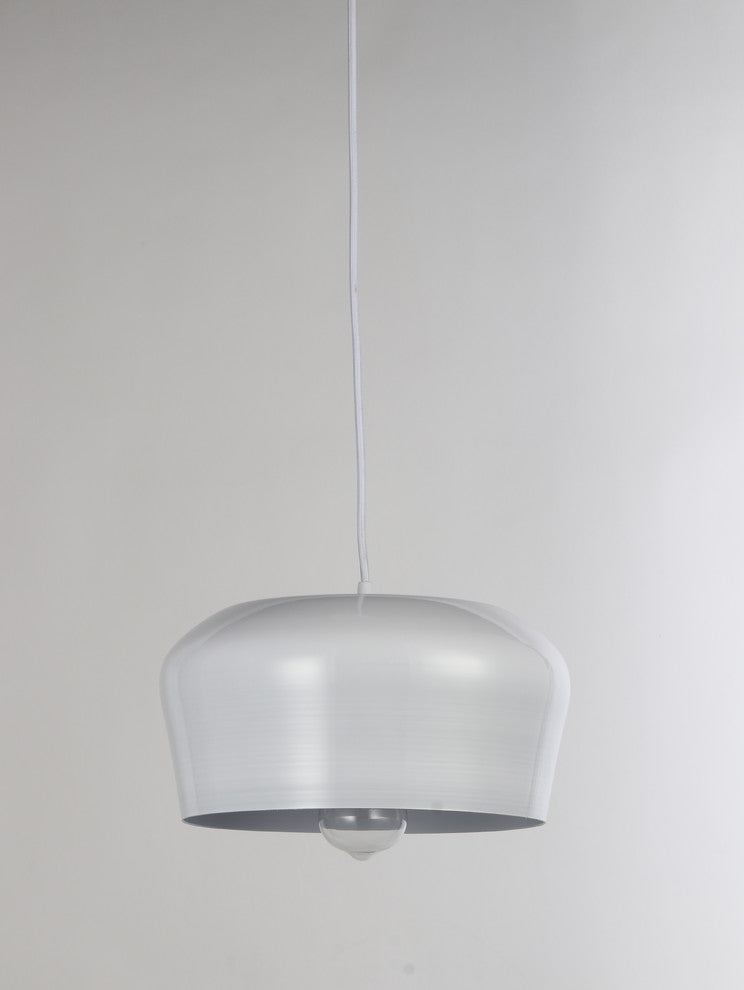 Beaut 1 Light Pendant, White, 12"x12"