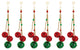 Sleigh Bell Drop Ornament, Set of 6