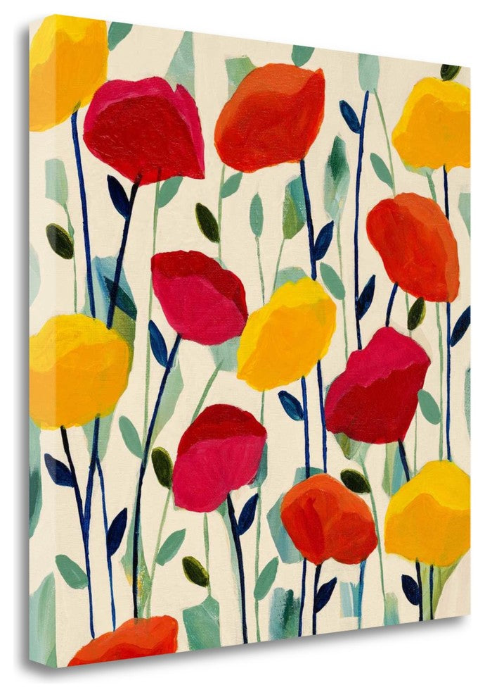 "Cheerful Poppies" By Carrie Schmitt, Giclee Print on Gallery Wrap Canvas