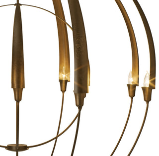 Double Cirque Large Scale Chandelier, Dark Smoke Finish