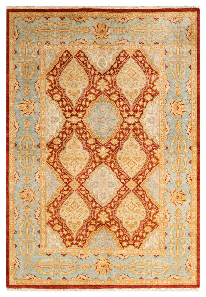 Caloocan One-of-a-Kind Hand-Knotted Area Rug Orange, 5'1"x7'4"