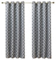 Meridian Room Darkening Grommet Panels, 2PC, Gray, 104"x63"