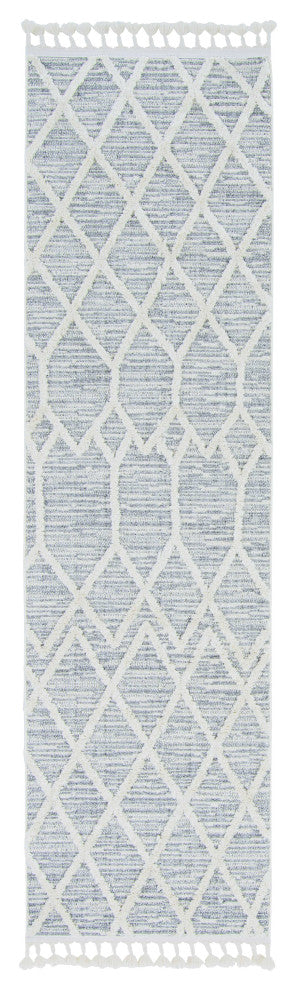 HomeRoots 8'x11' Ivory Grey Machine Woven Geometric Indoor Area Rug