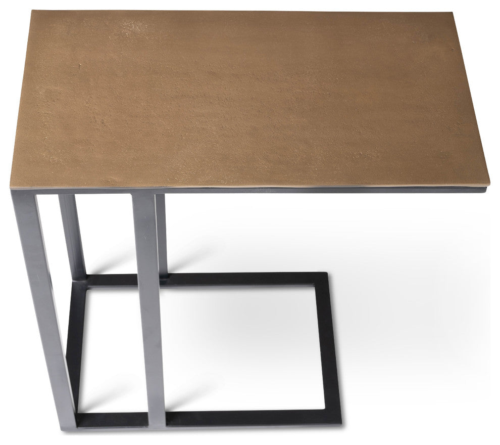 Elements Tanu C-Table End Table Antique Brass