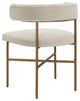 Kim Performance Velvet Chair in Cream - Cream