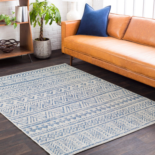 Surya Eagean EAG-2306 7'10"x10' Oval Rug, Denim/Dark Blue/Ink/Light Gray