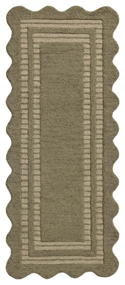 Chris Loves Julia x Loloi Scottie Olive / Pebble 3'-6" x 5'-6" Accent Rug