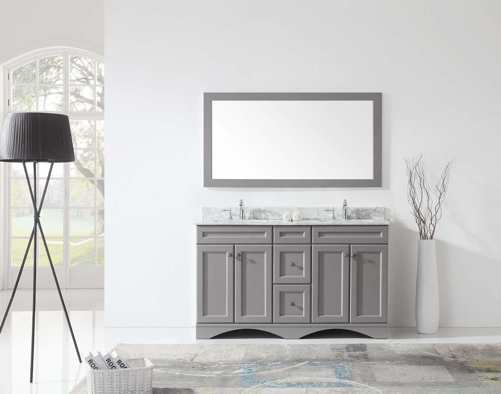 Talisa 60" Double Bathroom Vanity Set in Gray