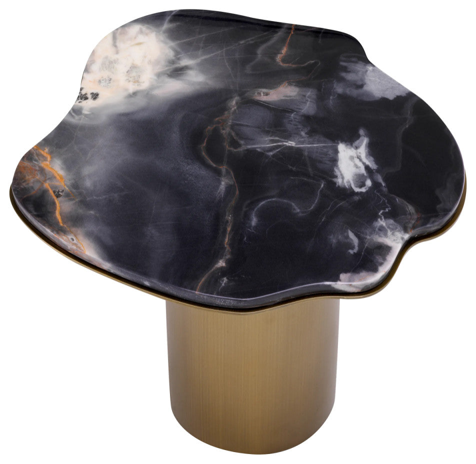Free-Form Marble Side Table | Eichholtz Shapiro, Black
