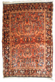 Handmade Antique Persian Sarouk Rug, 3.3'x5.3', 100cmx161cm 1920s