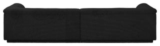 Cascade Upholstered Modular Sofa, Black, Boucle Fabric, Straight Sofa