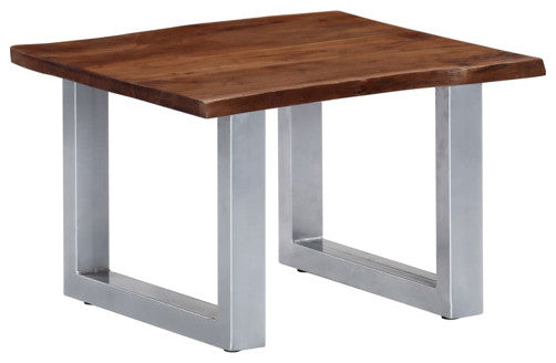 vidaXL Coffee Table End Table with Live Edges for Living Room Solid Wood Acacia