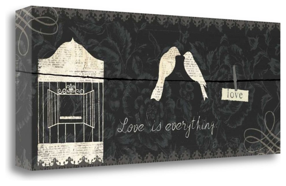 "Love Paris Panel III" By Emily Adams, Giclee Print on Gallery Wrap Canvas