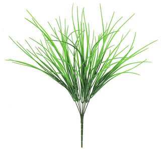 Set of 6 Artificial Grass Leaf Stem Plant Greenery Foliage Bush 16"