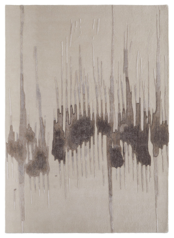 Ramiro R8882 Transitional/Industrial/Casual Rug, Gray/Brown, 2'x3'