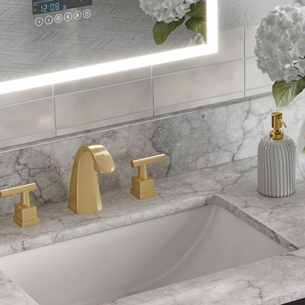 Cascade Bath Vanity, Black Onyx, 60", Gold Hardware, Double, Freestanding