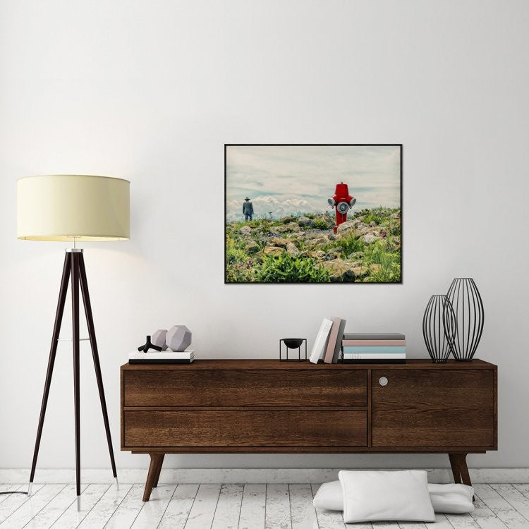 "Homesick" Framed Canvas Giclee by Ambra, 41x31"