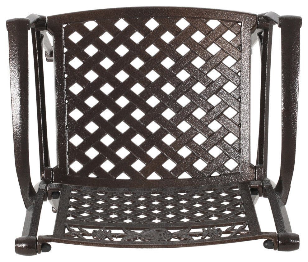 Ridgecrest Traditional Outdoor Aluminum Dining Chair, Set of 2