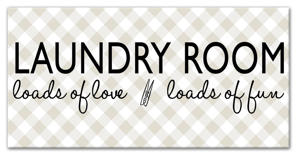 Laundry Room Canvas Wall Art, 10x20