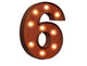 Vintage Retro Lights and Signs Number "6"