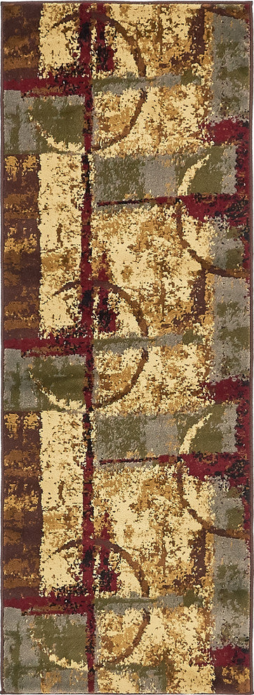 Unique Loom Multicolored Barista Catuai 2' 2 x 6' 0 Runner Rug