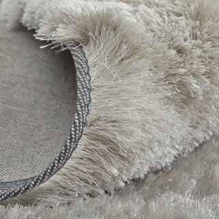 Weave & Wander Armada Plush Shag Rug, Platinum, 10'x10' Round
