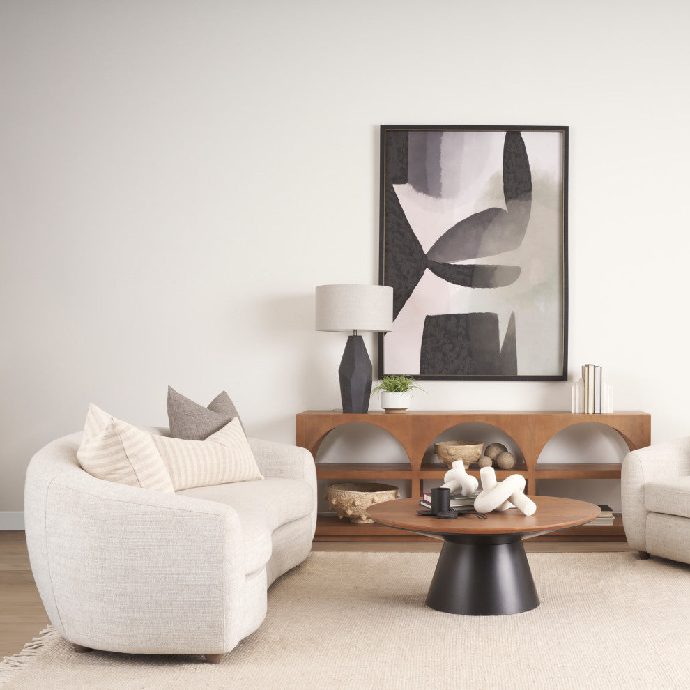 Jace Cream With Beige Stripe Lumbar Decorative Pillow Cover