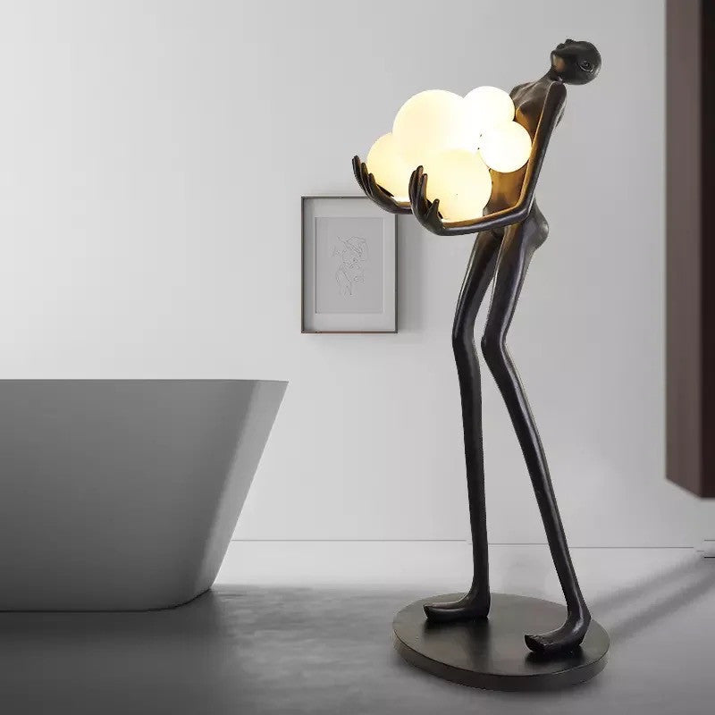71'''' Black Novelty Floor Lamp