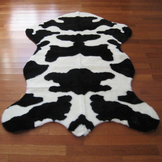 Faux Fur Cow Pelt Rug, 56"x79"