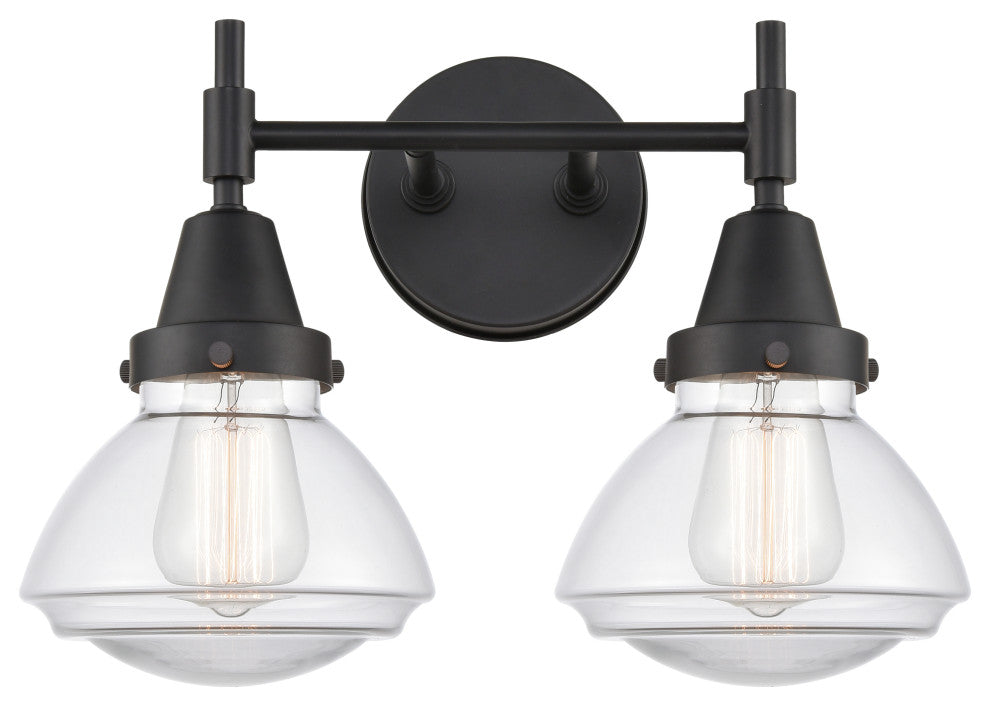 INNOVATIONS LIGHTING 447-2W-BK-G322-LED Caden 2 Light 17 inch Bath Vanity Light