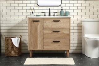 Bailey 22" Modern Natural Oak-Light Bathroom Vanity