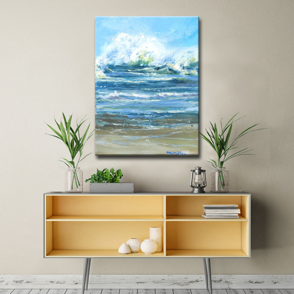 Crashing Wave' Ready2HangArt Canvas by Leslie Owens, 16"x20"
