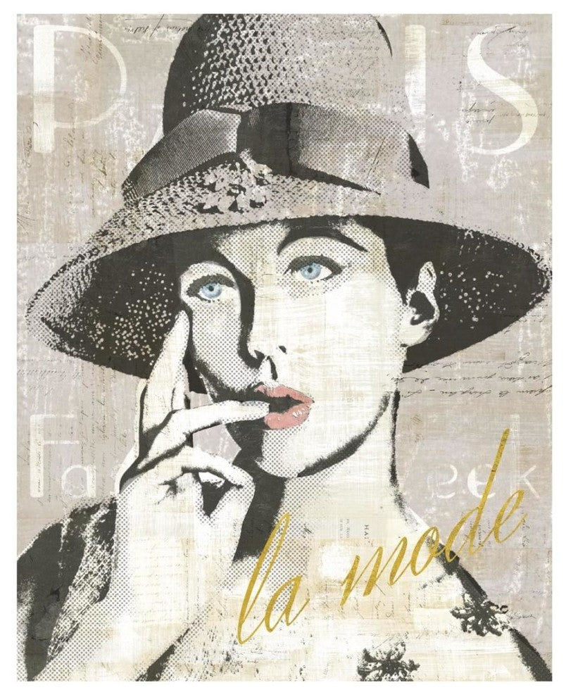 "Fashion Week Paris Halftone IV" Digital Paper Print by Sue Schlabach, 18"x22"