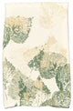 Fall Memories Floral Print Hand Towel, Green